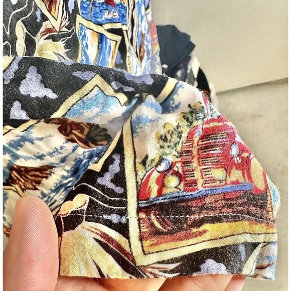 Vintage 80’s Hawaiian Surfing Shirt Rayon Single Stitch Button Up - Picture 3 of 4